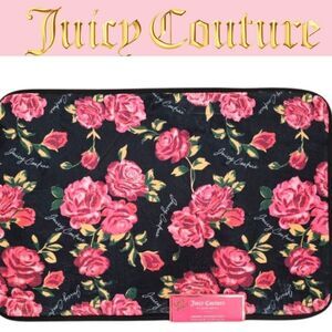 Juicy Couture Home Signature Logo Floral Memory Foam Bath Rug